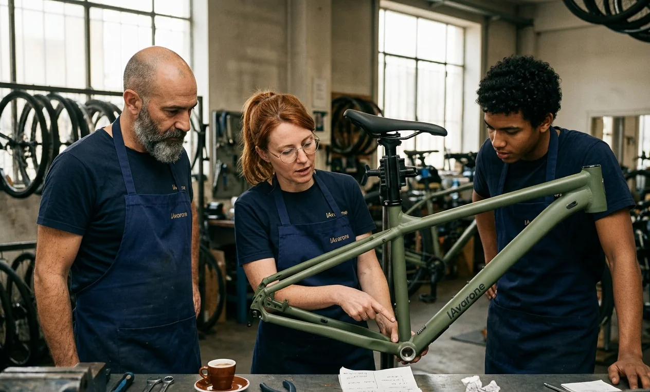 Équipe de l'atelier IAvarone Bike de Marseille