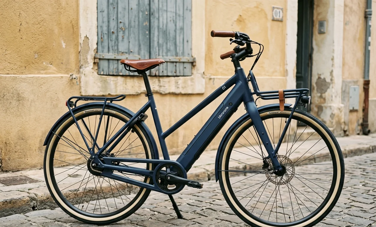 IAvarone City Comfort — vélo électrique urbain bleu marine mat